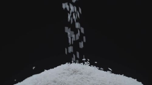 Falling Raw Rice