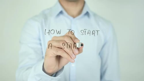 How To Start a Startup ?, Writing On Screen