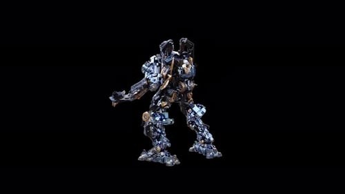 Futuristic 3D Robot Dancing Animation