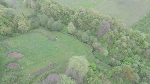 Aerial Creek and Green Valley