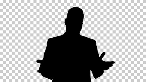 Silhouette Businessman, Alpha Channel