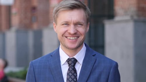 Close Up of Smiling Businessman