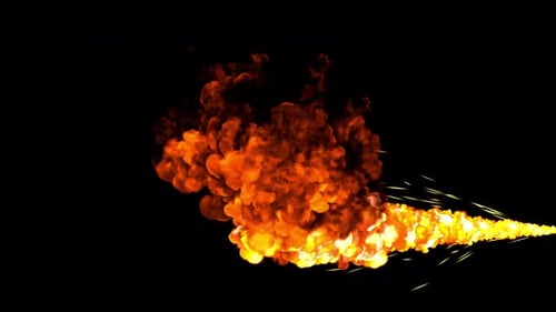 Dynamic Fire and Smoke Burst Animation