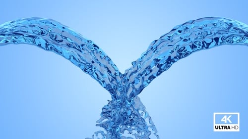 Springbrunnen Blue Water Splash