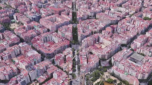 Spain Barcelona Aerial View