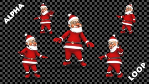 3D Santa Claus Christmas Animated Character Loop