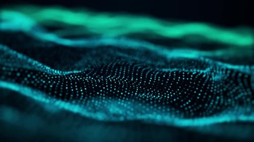 Seamless Looping Abstract Digital Particle Wave Background