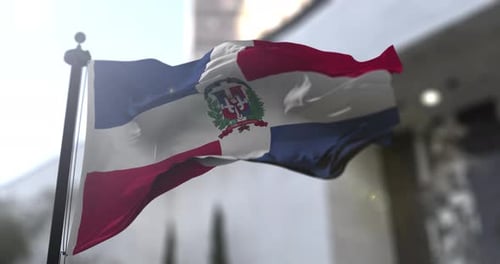 Dominican Republic Flag Waving Animation