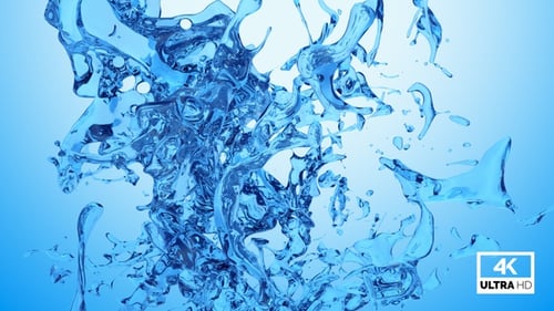 Blauer Wasserstrahl Splash V2