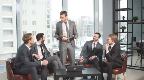 Business Colleagues Discussing in Office