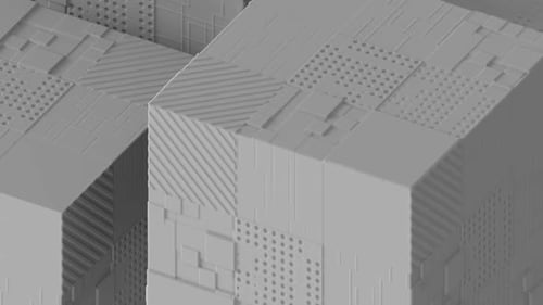 Abstract Tech Cubes Geometric Background Animation