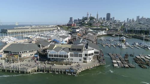 Aerial view of the Pier 39