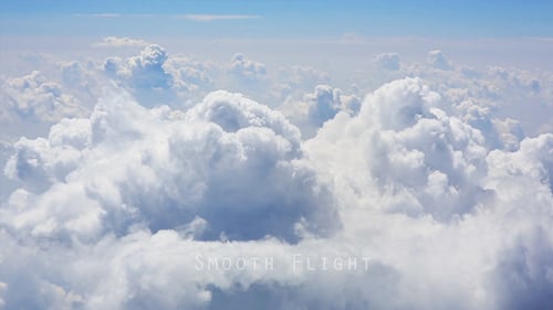 Aerial Footage of White Cumulus Clouds in Blue Sky