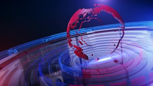 3D World News Hintergrund Looped A1