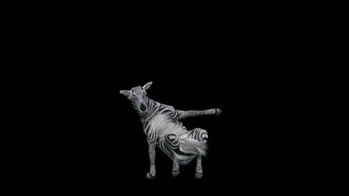 Energetic 3D Animated Zebra Performing Playful Dance Moves