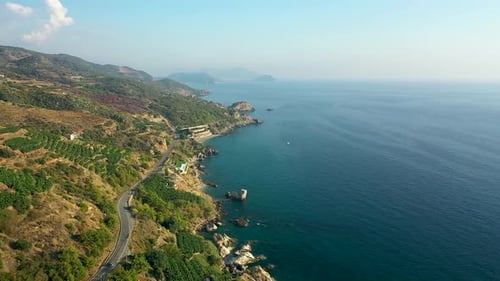 Drone au-dessus de la mer la plus colorée