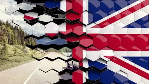 Hexagonal Tile Geometric Reveal Transition