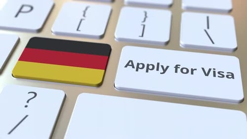 Germany Visa Application Key Press Animation
