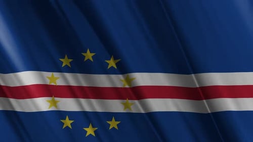 Realistic Waving Flag of Cape Verde Animation