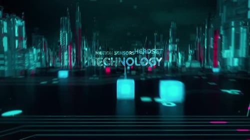 Futuristic Digital Network Abstract Technology Opener