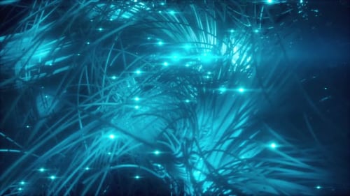 Futuristic Digital Fiber Optics Network Connection Loop