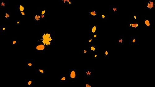 Natural Falling Autumn Leaves Seamless Loop