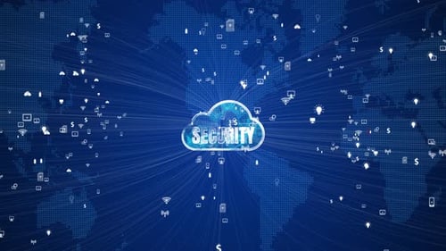 Nuvem digital de rede de dados segura