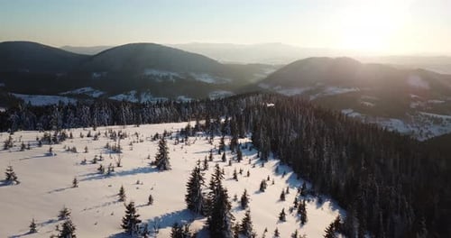 From Great Heigh Fairytale Mountain Landscape Snow Covered Alpine Sharp Peaks