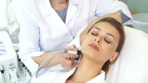 Woman Receiving Beauty Treatment at Medical Spa