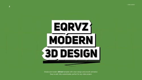 3D Text Animation | Premiere Pro (MOGRT)