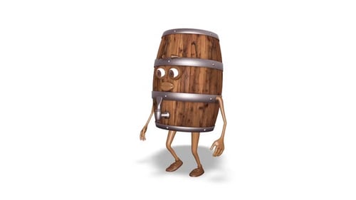 Cartoon-Gehschlaufe aus Holz auf weißem Hintergrund