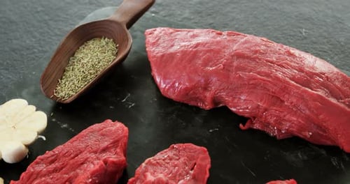 Raw Meat with Garlic and Herbs Preparation