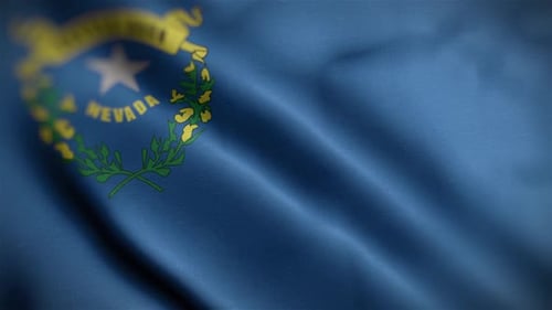 Nevada State Flag Waving Animation for Government and Broadcasts
