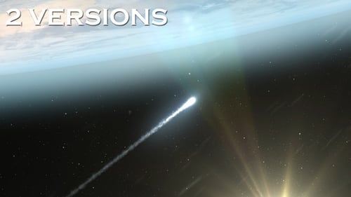 Cosmic Meteor Fireball Earth Entry Logo Reveal Opener