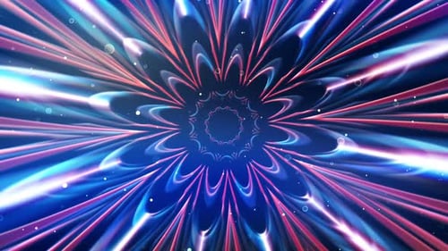 Abstract Glowing Radial Light Tunnel Animation