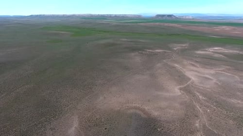 Arid Treeless Land in Terrestrial Climate and Soft Topographic Geography