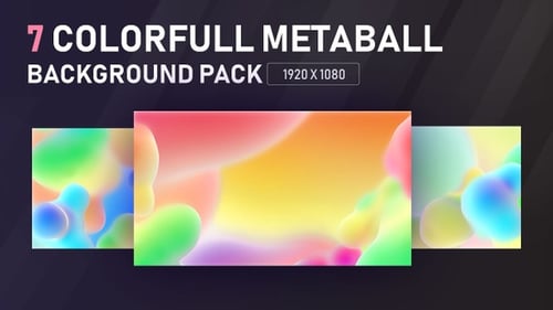 Farbenfrohes Metaball-Hintergrundpaket