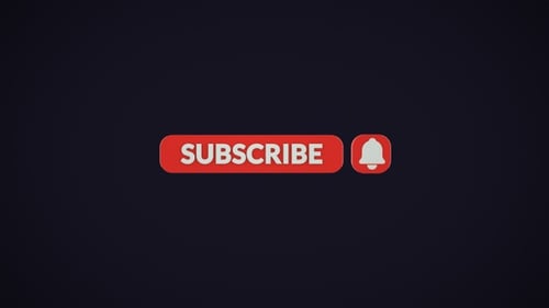 Animated Subscribe Button and Bell Click for Online Videos