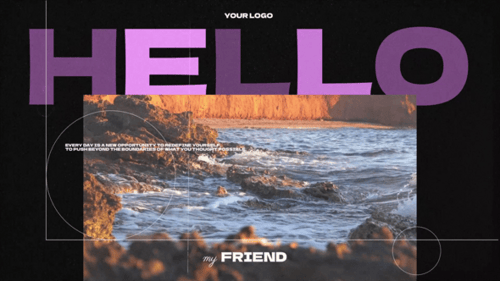 Dynamic Typography Modern Opener with Geometric Elements