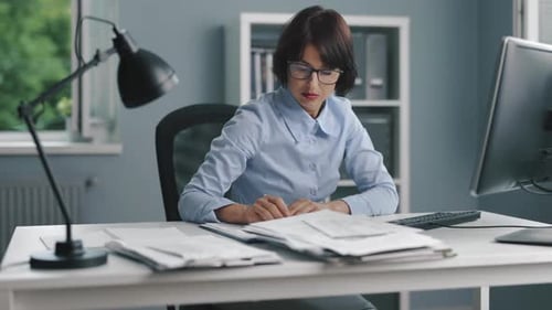 Woman Feeling Stress at Work