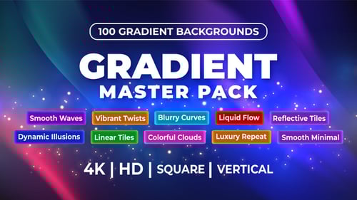 Edit Gradient Master Pack | 100 Animated Gradient Backgrounds for After Effects