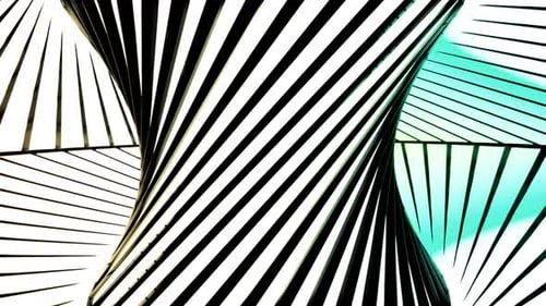 Glowing 3d Tornado Formed By Spiral Twisted Lines Seamless Loop