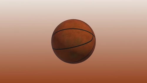 4K Basketballball-Hintergrund nahtlose Schleife