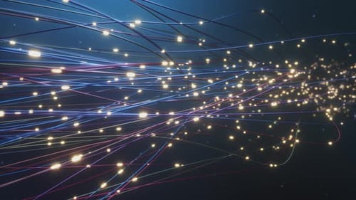Futuristic Fiber Optic Data Network Background