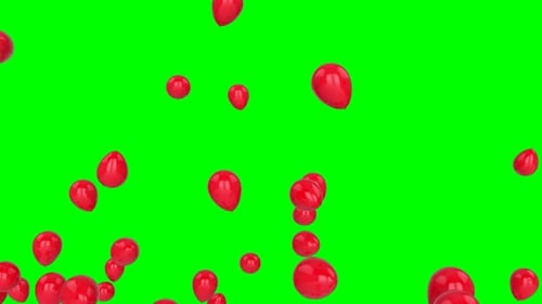 Balloons on green screen