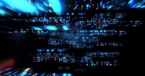 Futuristic Digital Data Tunnel Loop Background