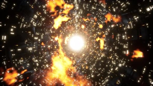 Burning Light Space Tunnel 4K 01
