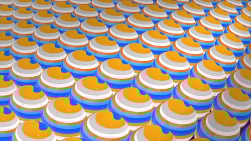 Animated Striped Spheres Pattern Loop Background