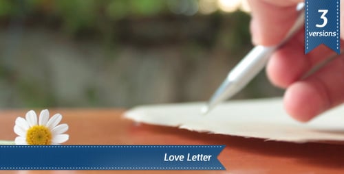 Elegant Hand Writing a Sweet Letter Outside