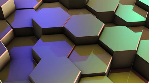 Loop Abstract Colorful Hexagon Honeycomb Background